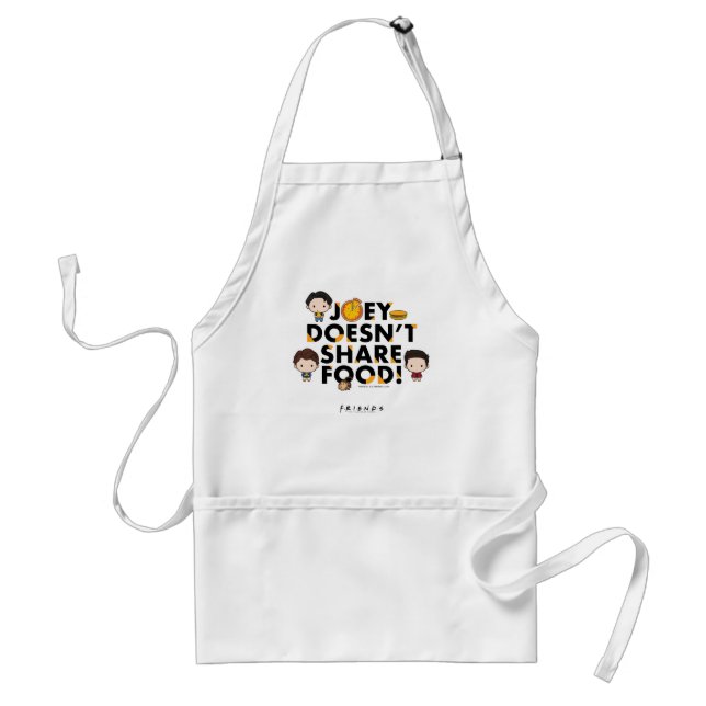 FRIENDS™ | Joey Doesn't Share Food Chibi Adult Apron (Front)