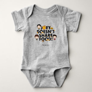 FRIENDS™ Joey Doesn't Share Food Chibi Baby Bodysuit