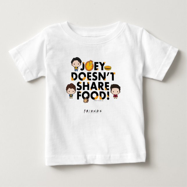 FRIENDS™ | Joey Doesn't Share Food Chibi Baby T-Shirt (Front)
