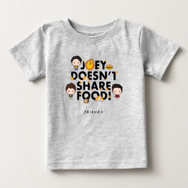 FRIENDS™ | Joey Doesn't Share Food Chibi Baby T-Shirt (Front)