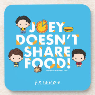FRIENDS™ Joey Doesn't Share Food Chibi Beverage Coaster