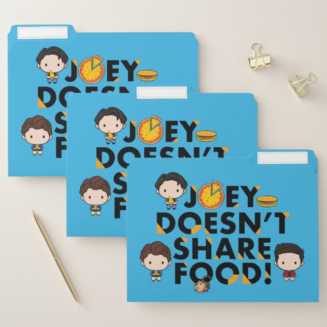 FRIENDS™ | Joey Doesn't Share Food Chibi File Folder (Set)