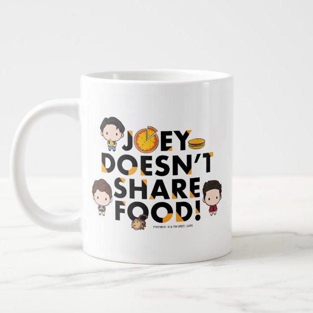 FRIENDS™ | Joey Doesn't Share Food Chibi Giant Coffee Mug (Left)