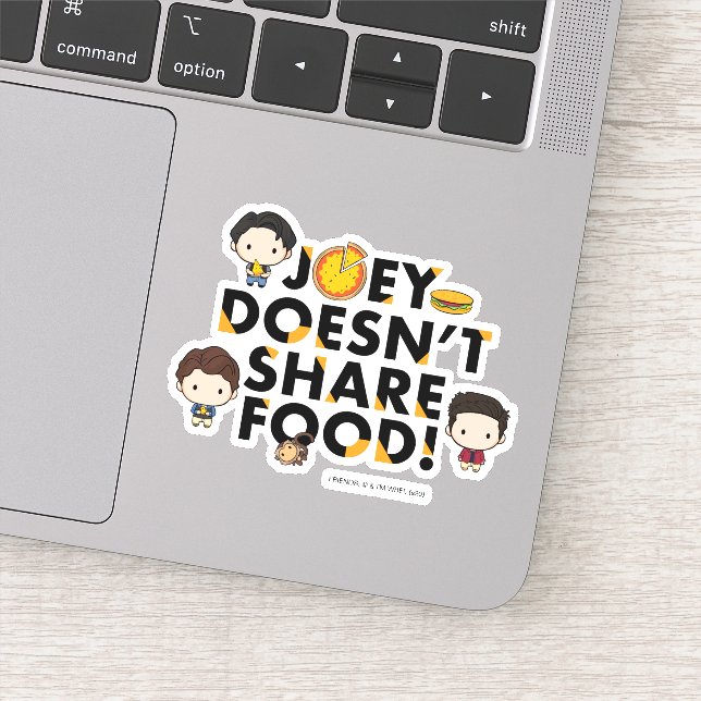 FRIENDS™ | Joey Doesn't Share Food Chibi Sticker (Detail)