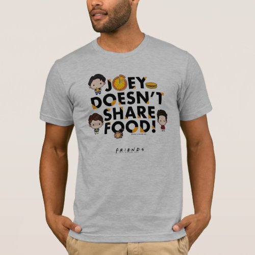 FRIENDS  Joey Doesnt Share Food Chibi T_Shirt