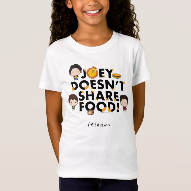 FRIENDS™ | Joey Doesn't Share Food Chibi T-Shirt (Front)