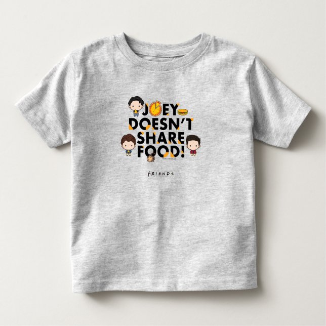 FRIENDS™ | Joey Doesn't Share Food Chibi Toddler T-shirt (Front)