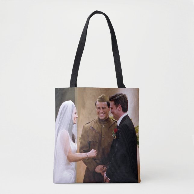 FRIENDS™ | Joey Marries Monica & Chandler Tote Bag (Front)