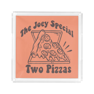 FRIENDS™ Joey Pizza Quote Acrylic Tray