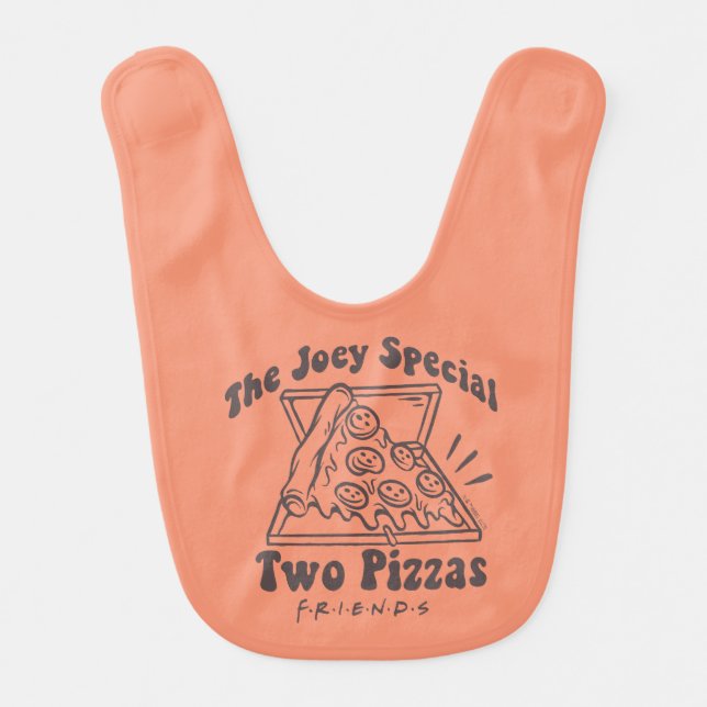 FRIENDS™ | Joey Pizza Quote Baby Bib (Front)
