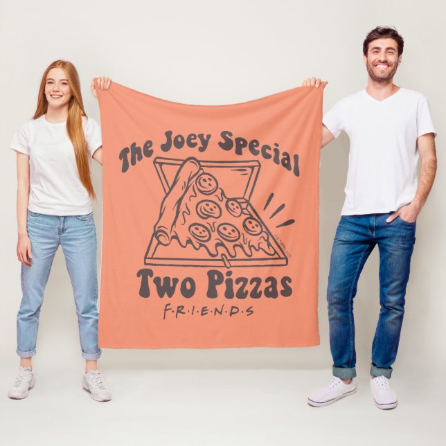 FRIENDS™ | Joey Pizza Quote Fleece Blanket (In Situ)