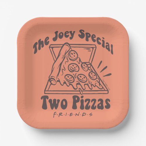 FRIENDS  Joey Pizza Quote Paper Plates