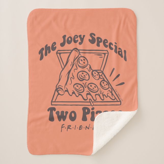 FRIENDS™ | Joey Pizza Quote Sherpa Blanket (Front)