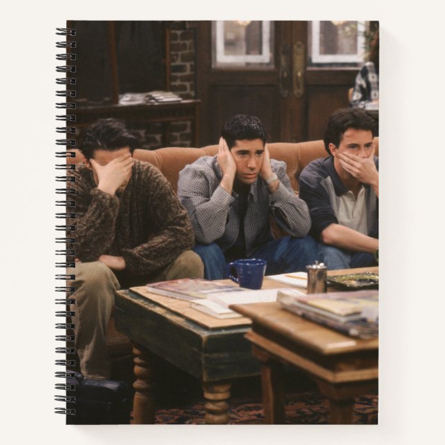 FRIENDS™ | Joey, Ross, and Chandler on the Couch Notebook (Front)