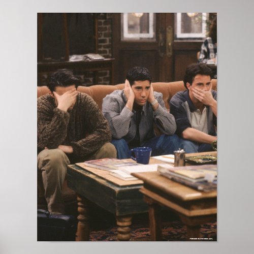 FRIENDS  Joey Ross and Chandler on the Couch Poster