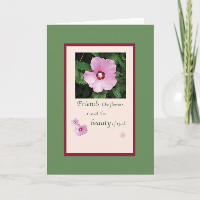 Friends Like Flowers Birthday Card (Front)