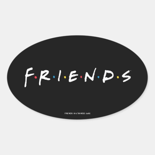 FRIENDS Logo Oval Sticker