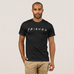 Maglietta Uomo Con Logo Friends - Serie TV - 100% Cotone - Stampa Vinile Di Alta Qualità
