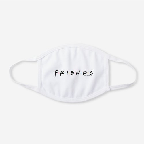 FRIENDS Logo White Cotton Face Mask