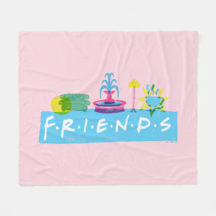 FRIENDS™   Logo with Icons Fleece Blanket