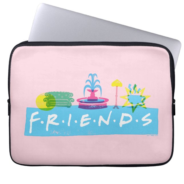 FRIENDS™ | Logo with Icons Laptop Sleeve (Front)