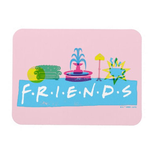 FRIENDS  Logo with Icons Magnet