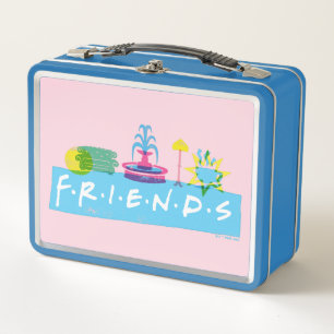 FRIENDS™   Logo with Icons Metal Lunch Box