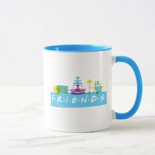 FRIENDS  Logo with Icons Mug