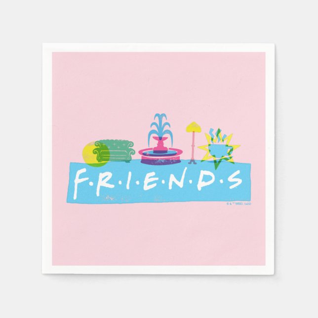 FRIENDS™ | Logo with Icons Napkins (Front)