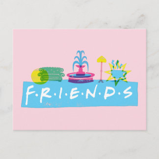 FRIENDS™ | Logo with Icons Postcard