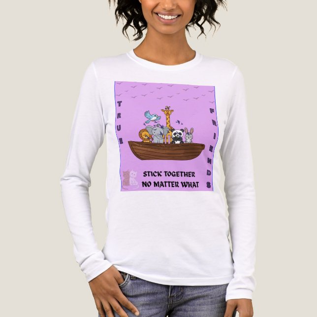 Friends long sleeves tee-shirt Tri-Blend shirt (Front)