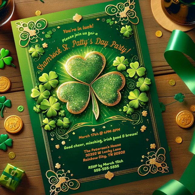 Friends Lucky Irish St. Patrick's Day Celebration  Invitation (Creator Uploaded)