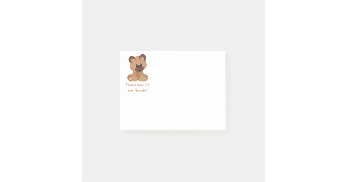 Friends make Life Bearable Inspirational Quote Post-it Notes | Zazzle