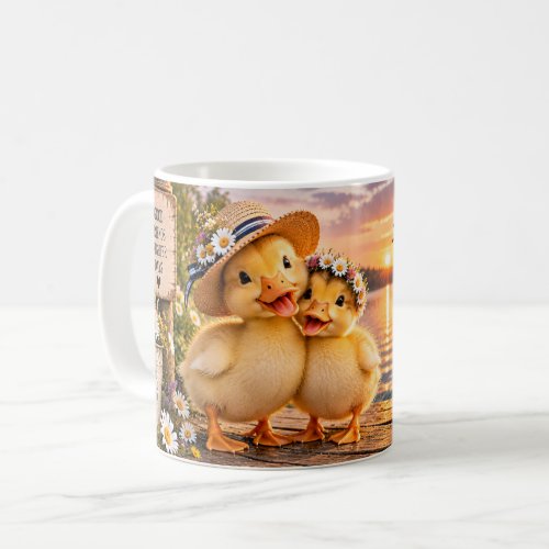 Friends Make Life More Beautiful Duck Mug