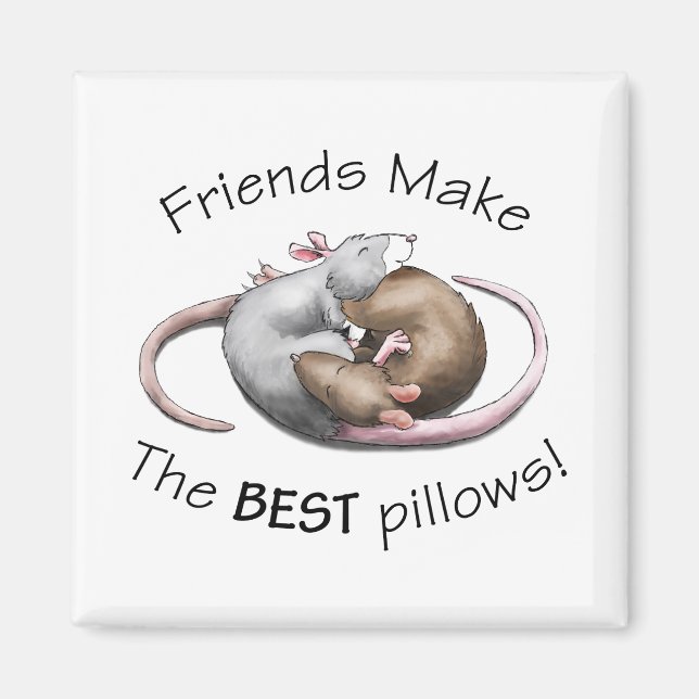 Friends make the BEST pillows! Magnet (Front)