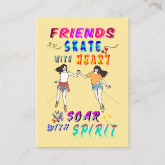 Friends Marketin Skate With Heart Soar With Spirit Referral Card