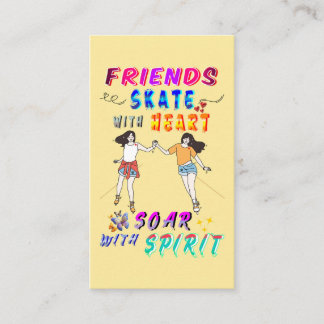 Friends Marketin Skate With Heart Soar With Spirit Referral Card