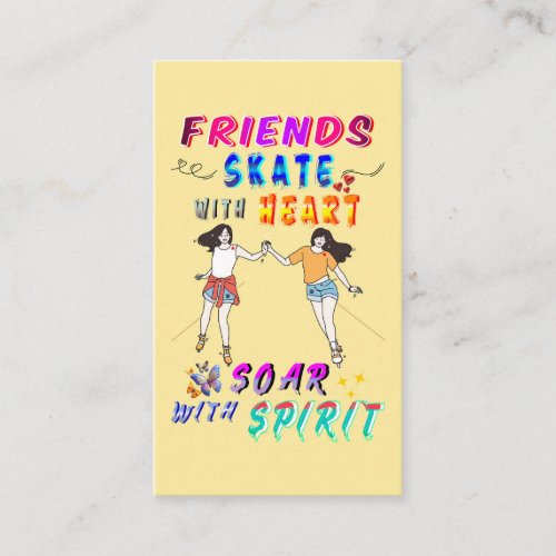 Friends Marketin Skate With Heart Soar With Spirit Referral Card