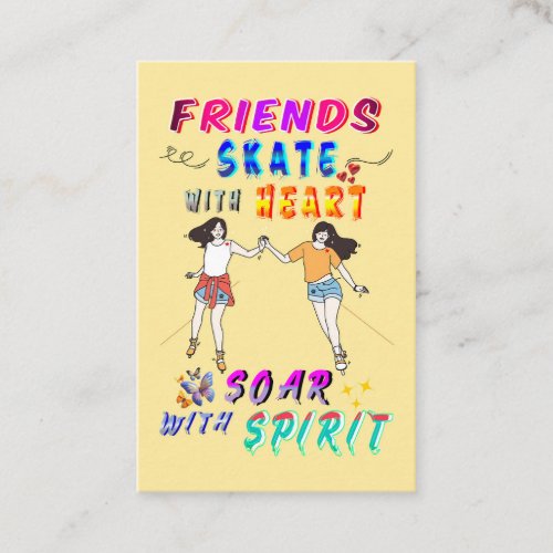 Friends Marketin Skate With Heart Soar With Spirit Referral Card