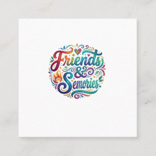 Friends & Memories T-Shirt – Cherished Moments Square Business Card