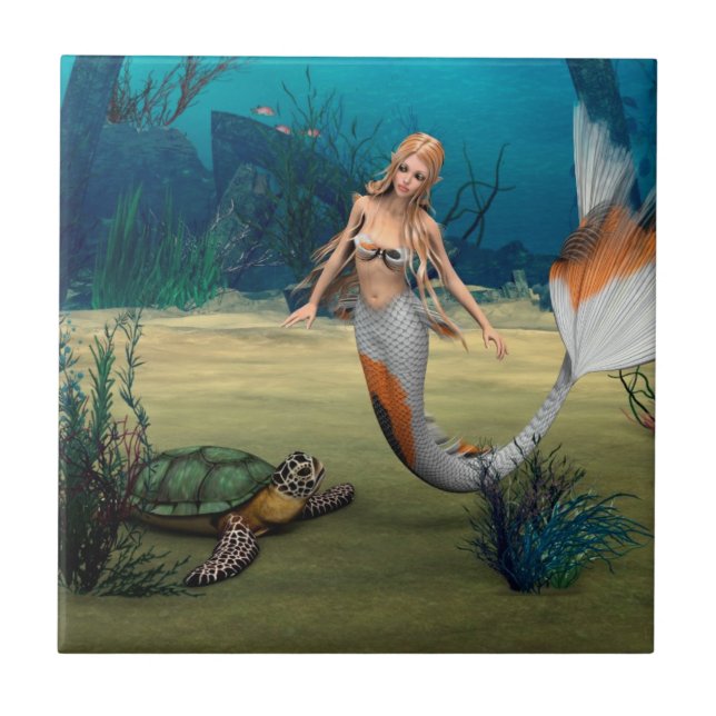 Friends Mermaid und Turtle Tile (Front)