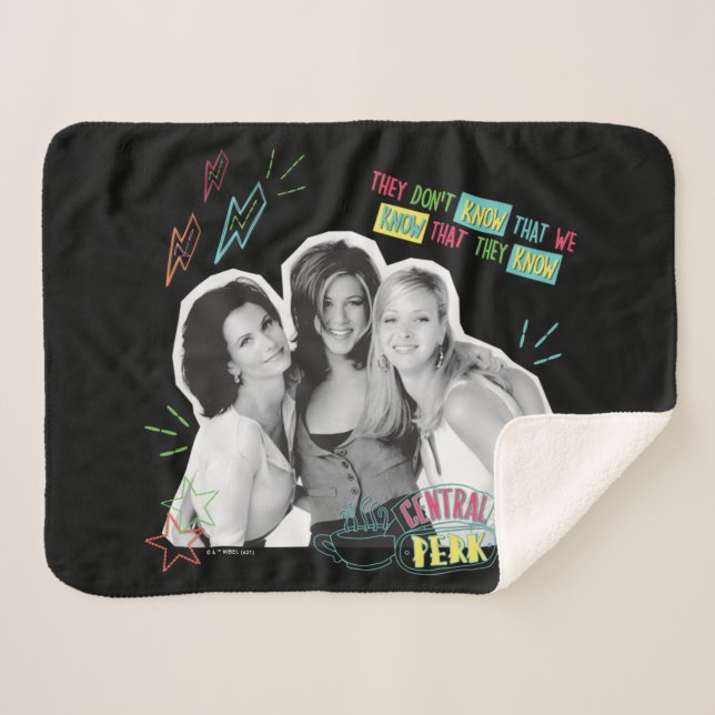FRIENDS™ | Monica, Rachel & Phoebe Sherpa Blanket (Front (Horizontal))