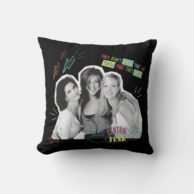 FRIENDS™ | Monica, Rachel & Phoebe Throw Pillow (Front)