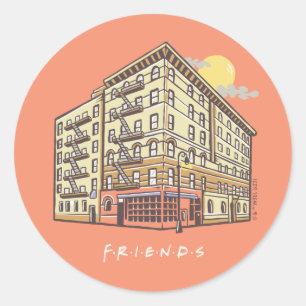 FRIENDS™   Monica's Apartment Building Classic Round Sticker