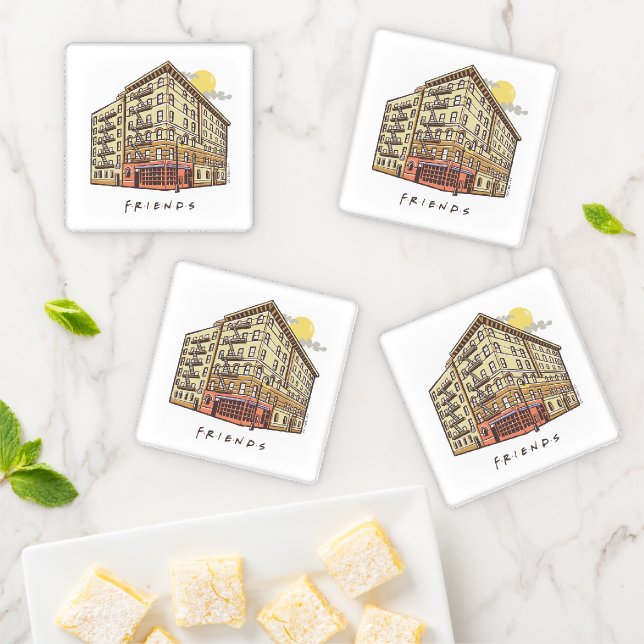 FRIENDS™ | Monica's Apartment Building Coaster Set (In Situ)