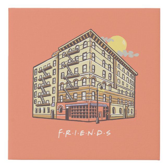FRIENDS™ | Monica's Apartment Building Faux Canvas Print (Front)