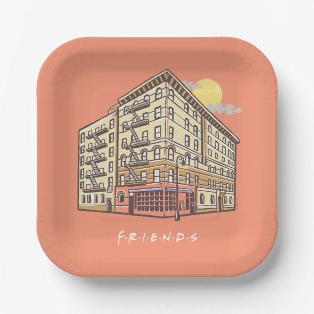 FRIENDS™ | Monica's Apartment Building Paper Plates (Front)