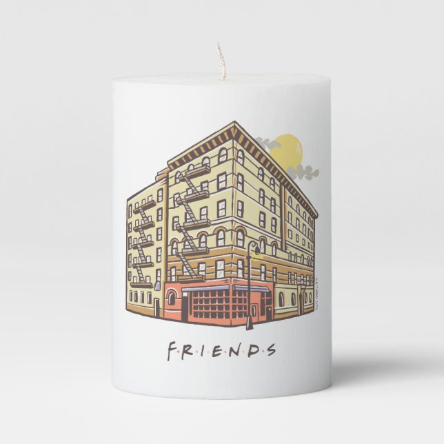 FRIENDS™ | Monica's Apartment Building Pillar Candle (Front)
