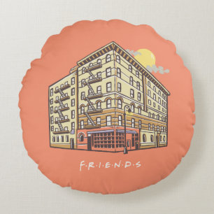 FRIENDS™ Monica's Apartment Building Round Pillow