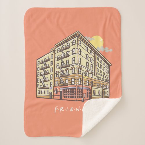 FRIENDSâ  Monicas Apartment Building Sherpa Blanket
